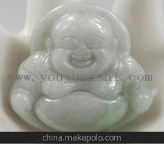 浙江有缘时珠宝 原石工厂直销翡翠玉弥勒佛吊坠，批发零售价格亲民，图片精美